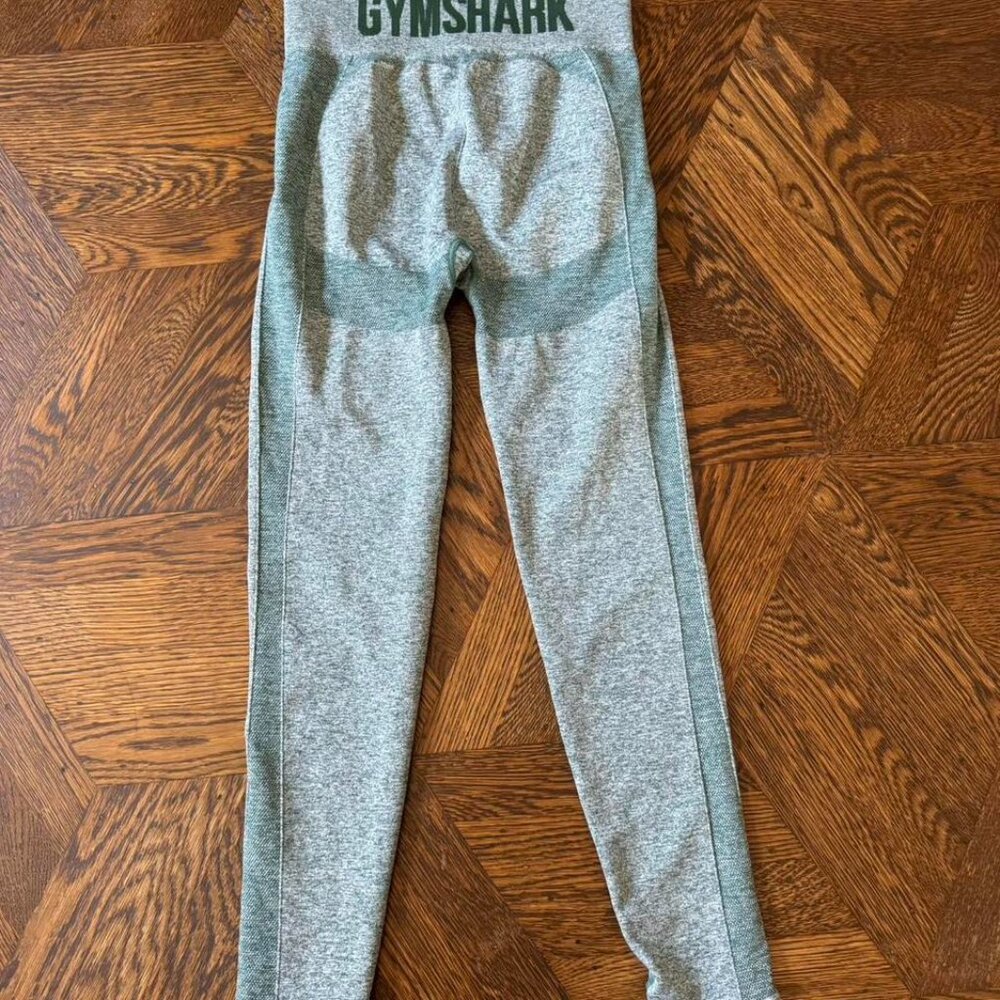 Gymshark Flex High Waisted Elasticated Waistband Stretch Leggings Green‎ Size S